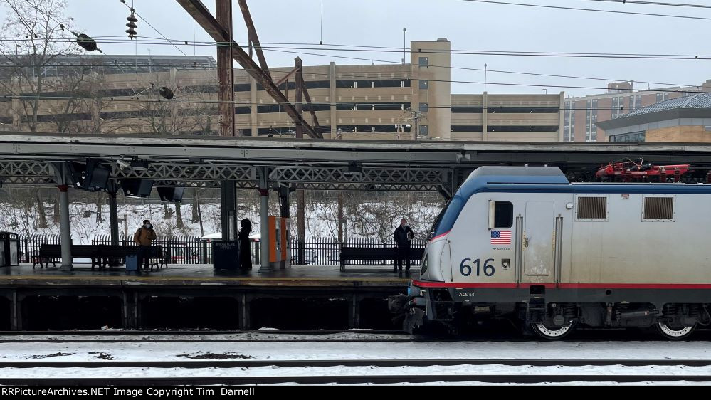 AMTK 616 arrives on train 56 The Vermonter